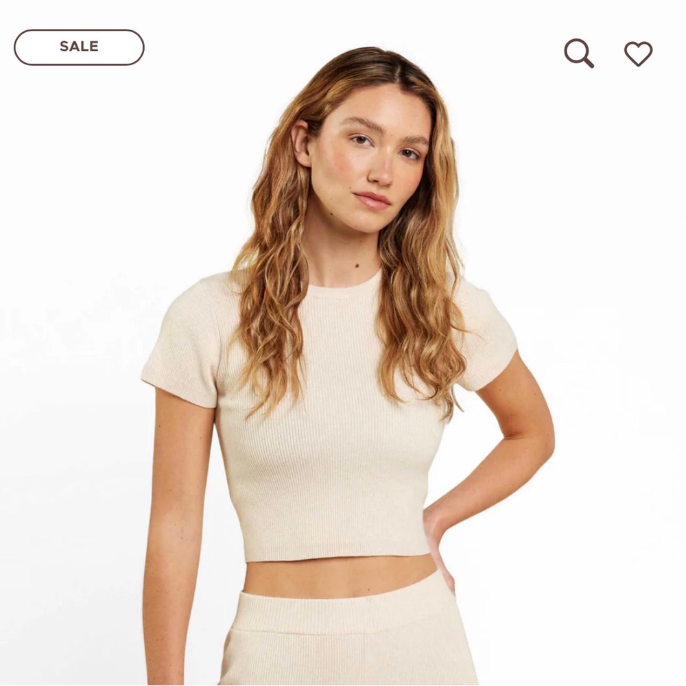 nuuds ribbed sweater baby tee